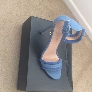 Lt blue denim High heels